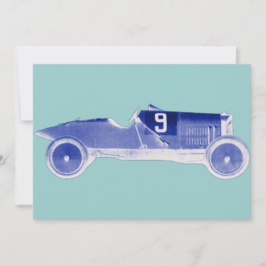 Uitnodigingen van Race Car Theme Party (Voorkant)