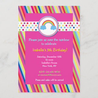 Uitnodigingen van Rainbow Birthday Party