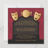 Uitnodigingen van Red and Gold Dinner Theater Part (Achterkant)