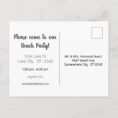 Uitnodigingen van Red Crab Beach Party (Achterkant)
