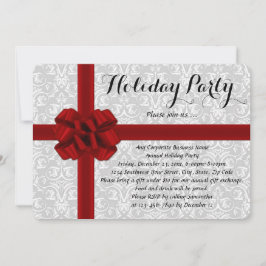 Uitnodigingen van Red Gift Bow Holiday Party