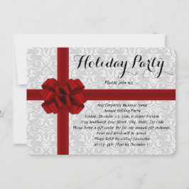 Uitnodigingen van Red Gift Bow Holiday Party