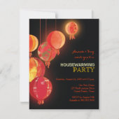 Uitnodigingen van Red Paper Lantern Housewarming P (Voorkant)