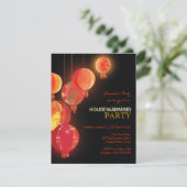 Uitnodigingen van Red Paper Lantern Housewarming P (Staand voorkant)