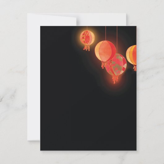 Uitnodigingen van Red Paper Lantern Housewarming P (Achterkant)