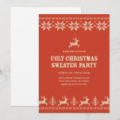 Uitnodigingen van Red Ugly Sweater Party (Voorkant / Achterkant)