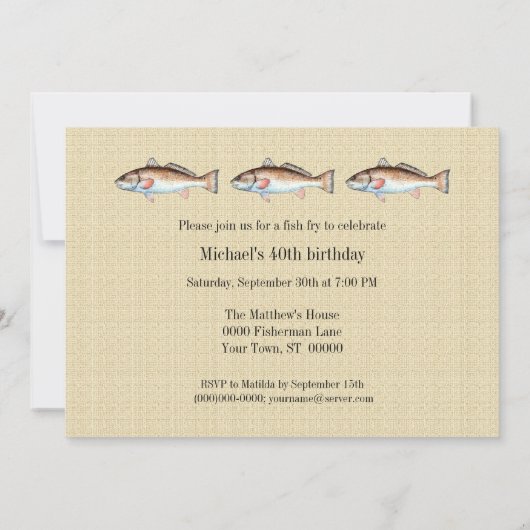 Uitnodigingen van Redfish Event Party (Achterkant)