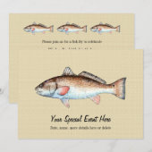 Uitnodigingen van Redfish Event Party (Voorkant / Achterkant)