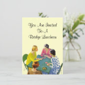 Uitnodigingen van Retro Bridge Luncheon Party (Staand voorkant)