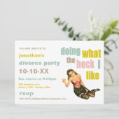 Uitnodigingen van Retro Divorce (Staand voorkant)