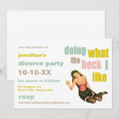 Uitnodigingen van Retro Divorce (Voorkant / Achterkant)