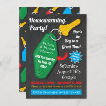 Uitnodigingen van Retro Housewarming Party