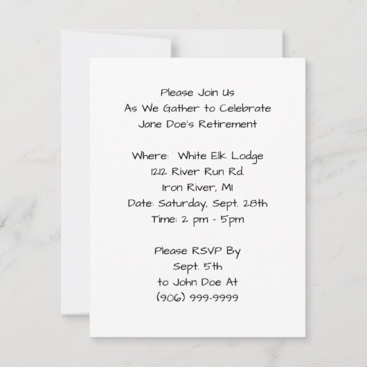 Uitnodigingen van  Retro-loterij met oproeppartij (Achterkant)