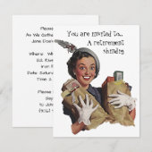 Uitnodigingen van  Retro-loterij met oproeppartij (Voorkant / Achterkant)