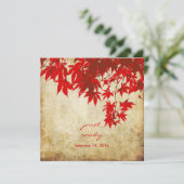 Uitnodigingen van  Rode Mapel om te bladeren/herfs (Staand voorkant)