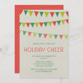 Uitnodigingen van Rood- en Groene feestdagen (Voorkant / Achterkant)