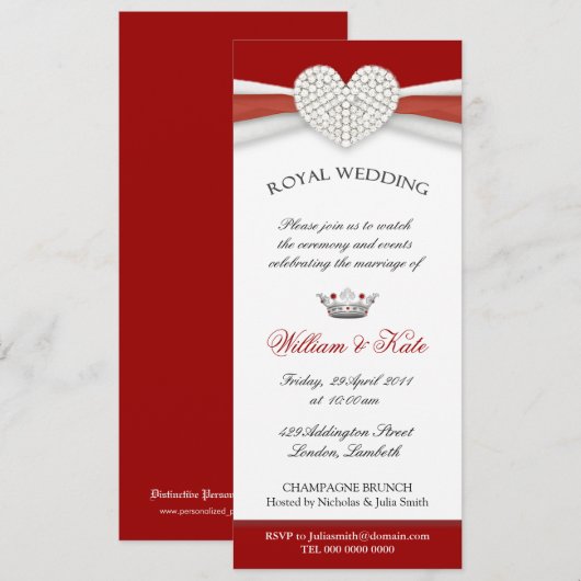 Uitnodigingen van Royal Wedding House (Voorkant / Achterkant)