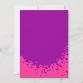 Uitnodigingen van roze Birthday | Aangepaste uitno (Achterkant)