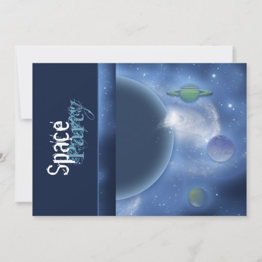 Uitnodigingen van ruimtethemagepartities - pas sja (Voorkant)