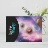 Uitnodigingen van ruimtethemagepartities - pas sja (Staand voorkant)