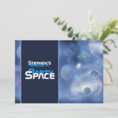 Uitnodigingen van ruimtethemagepartities - pas sja (Staand voorkant)