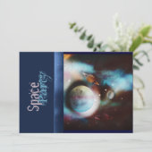 Uitnodigingen van ruimtethemagepartities - pas sja (Staand voorkant)