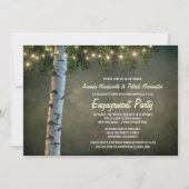 Uitnodigingen van Rustic Birch Tree Engagement Par (Voorkant)