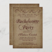 Uitnodigingen van Rustic Country Bachelorette Part (Voorkant / Achterkant)