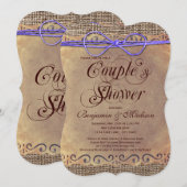 Uitnodigingen van Rustic Country Couple voor douc (Voorkant / Achterkant)