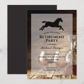 Uitnodigingen van Rustic Whiskey Retirement Party (Voorkant / Achterkant)