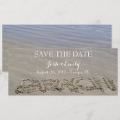 Uitnodigingen van Sandy Beach wissen (Voorkant / Achterkant)