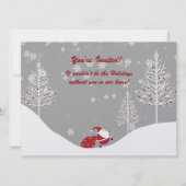 Uitnodigingen van Santa Trees Winter Scene Holiday (Voorkant)