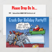 Uitnodigingen van Santa's Elephants Holiday Party (Voorkant / Achterkant)