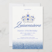Uitnodigingen van Sapphire & Diamond Quinceañera (Voorkant)