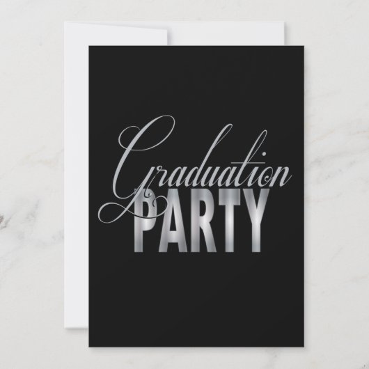 Uitnodigingen van Silver- en Black Graduation Part (Achterkant)