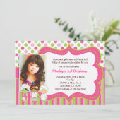 Uitnodigingen van Spa Manicure Pedicure Birthday P (Staand voorkant)