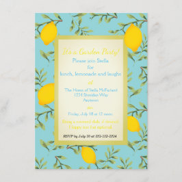 Uitnodigingen van speciale Lemon Tree Garden Party