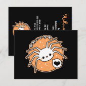 Uitnodigingen van Spider Halloween Party (Voorkant / Achterkant)