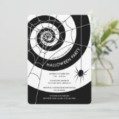 Uitnodigingen van Spiderweb Halloween Party (Staand voorkant)