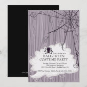 Uitnodigingen van spin Web Halloween Party (Voorkant / Achterkant)