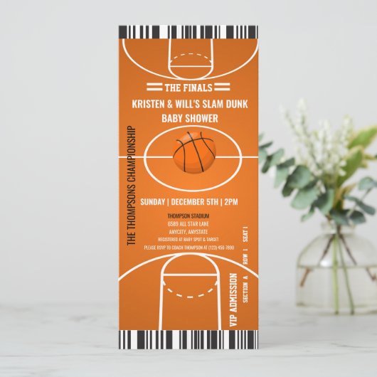 Uitnodigingen van sportpartijen | Jongen Baby show (Staand voorkant)