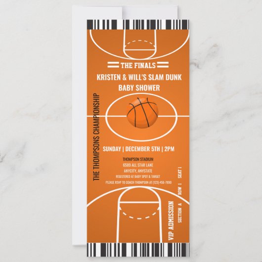 Uitnodigingen van sportpartijen | Jongen Baby show (Voorkant)