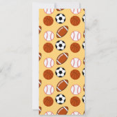 Uitnodigingen van sportpartijen | Jongen Baby show (Achterkant)