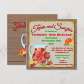 Uitnodigingen van Tapas en Sangria (Voorkant / Achterkant)