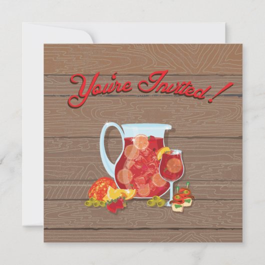 Uitnodigingen van Tapas en Sangria (Achterkant)