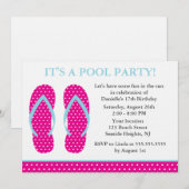 Uitnodigingen van teenslippers (Voorkant / Achterkant)