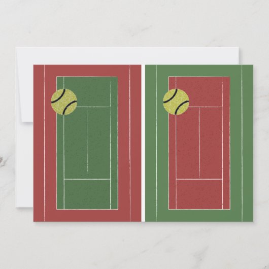Uitnodigingen van Tennis Courts (Voorkant)