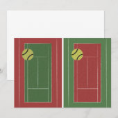 Uitnodigingen van Tennis Courts (Voorkant / Achterkant)