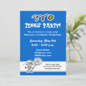 Uitnodigingen van Tennis voor de verjaardag van de (Staand voorkant)