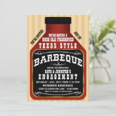 Uitnodigingen van Texas Style BBQ Engagement Party (Staand voorkant)